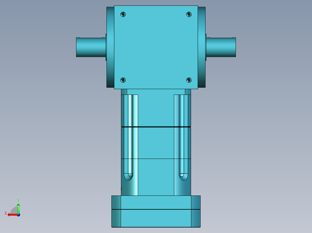 换向器PW170双轴 PGH142-L2 42-114.3-200-M12.stp后视图