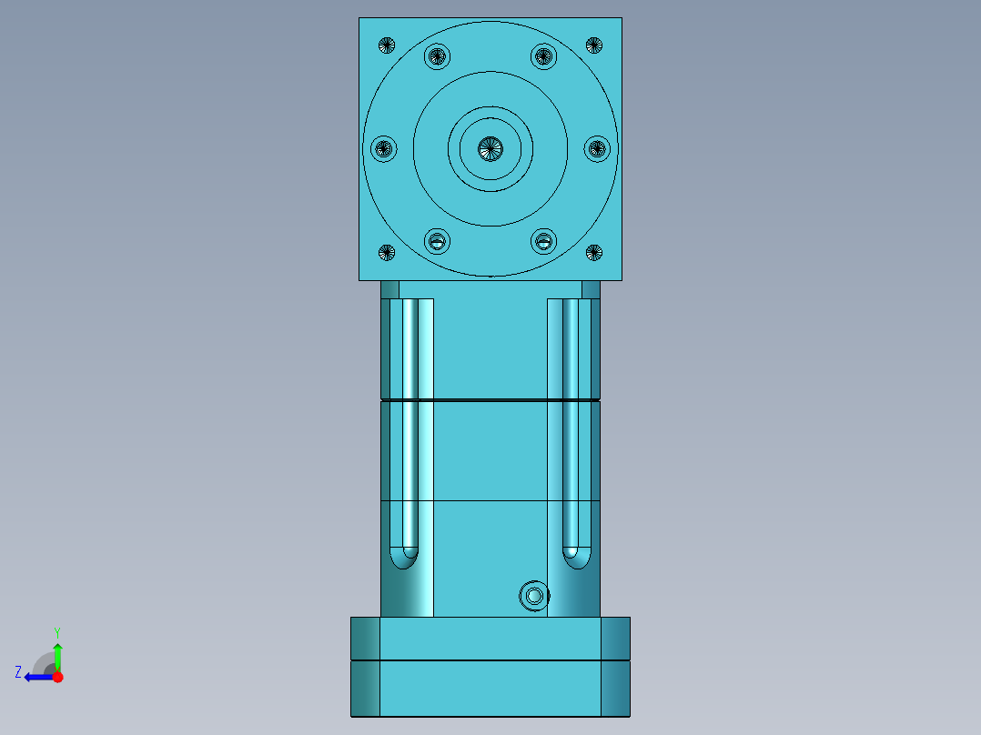 换向器PW170双轴 PGH142-L2 42-114.3-200-M12.stp右视图