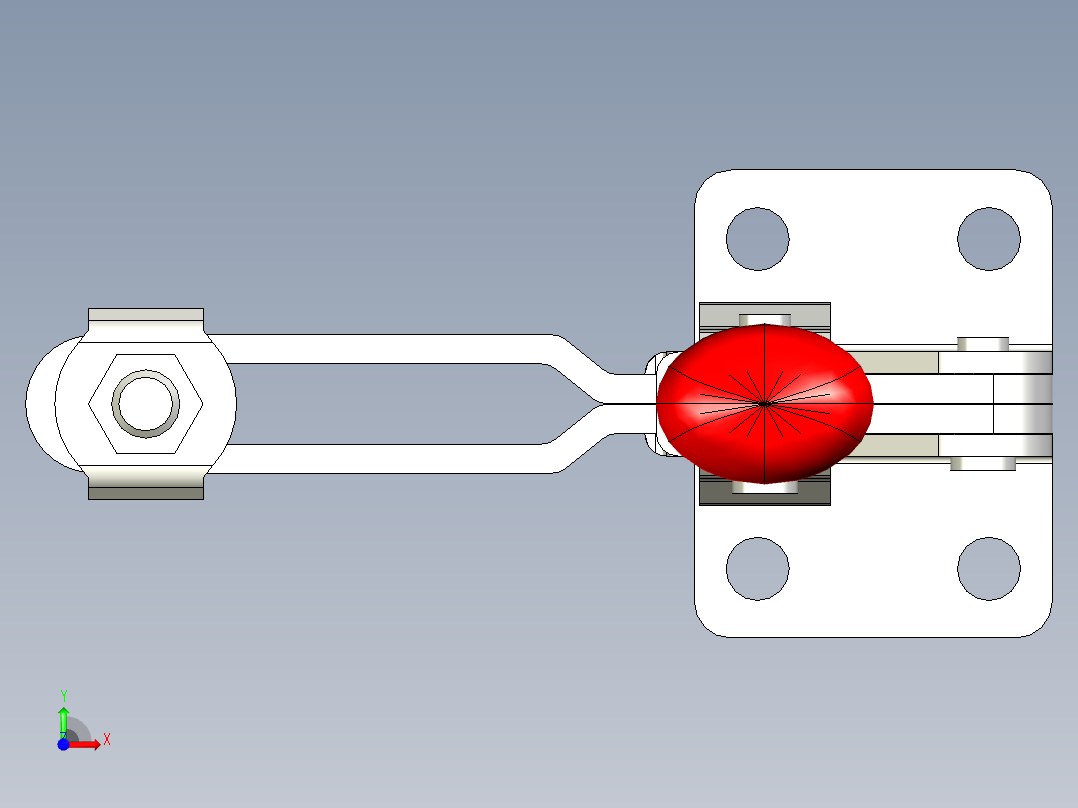 垂直式夾鉗SSP(K)-3D多系列多零件图纸模型前视图