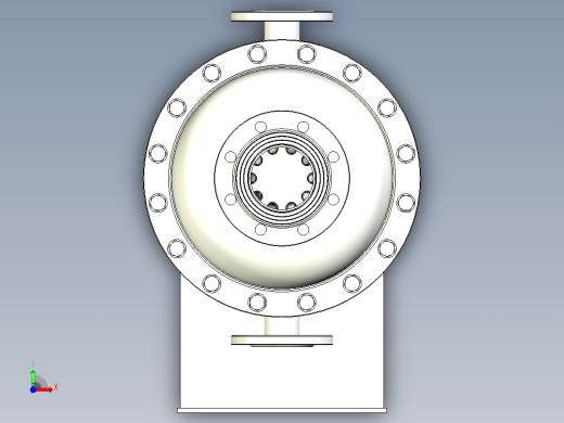 20m²缠绕式螺旋管换热器压力容器设计资料含三维SW+CAD+说明书前视缩略图