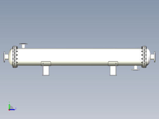 20m²缠绕式螺旋管换热器压力容器设计资料含三维SW+CAD+说明书左视缩略图