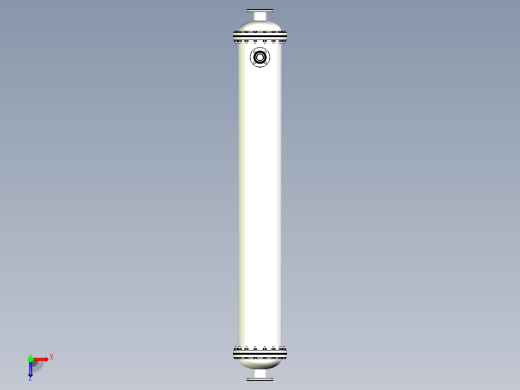 20m²缠绕式螺旋管换热器压力容器设计资料含三维SW+CAD+说明书俯视缩略图