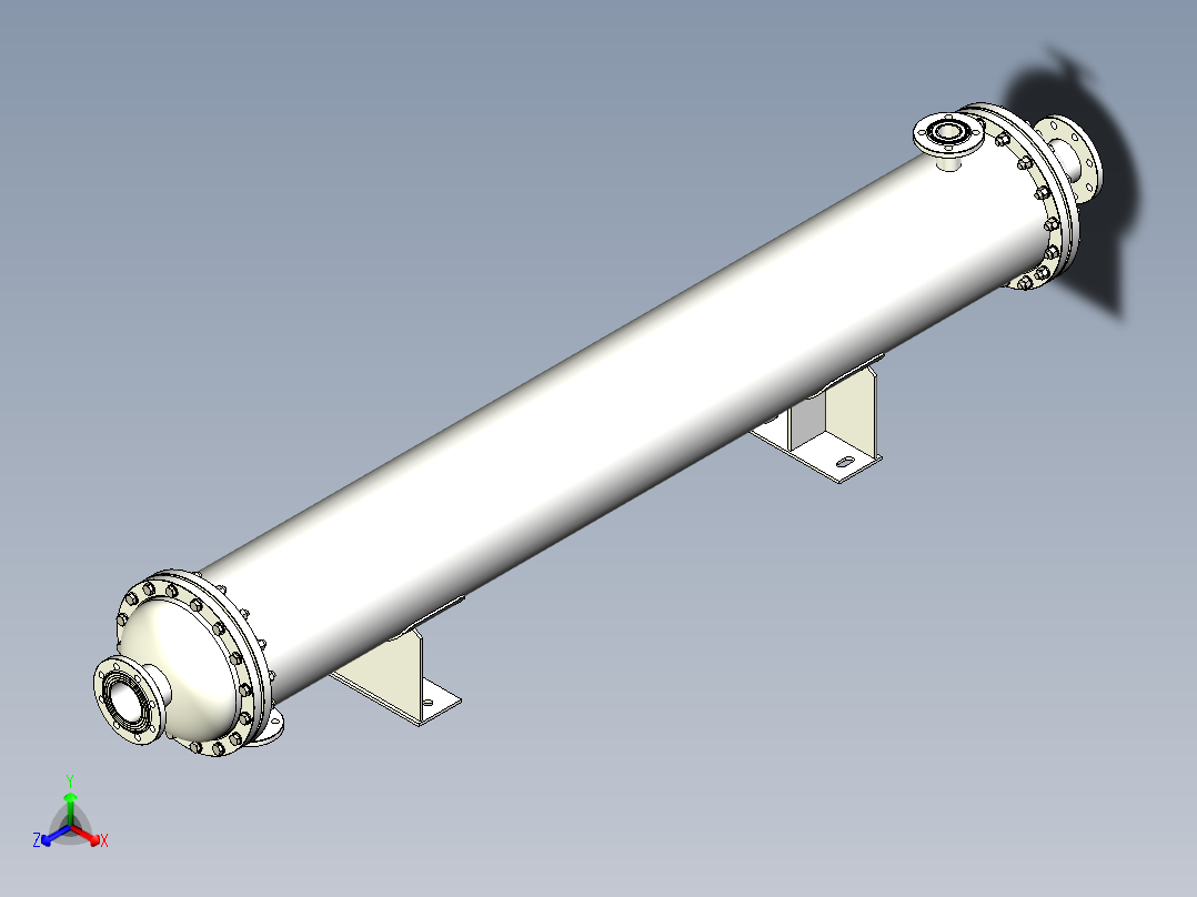 20m²缠绕式螺旋管换热器压力容器设计资料含三维SW+CAD+说明书正等轴测图
