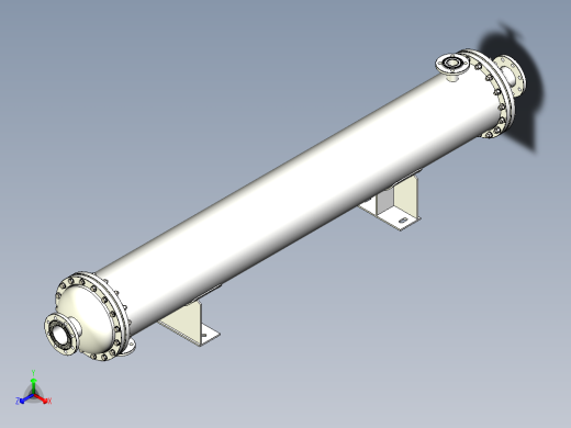 20m²缠绕式螺旋管换热器压力容器设计资料含三维SW+CAD+说明书正等轴测缩略图