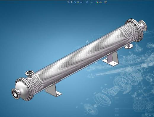 20m²缠绕式螺旋管换热器压力容器设计资料含三维SW+CAD+说明书缩略图