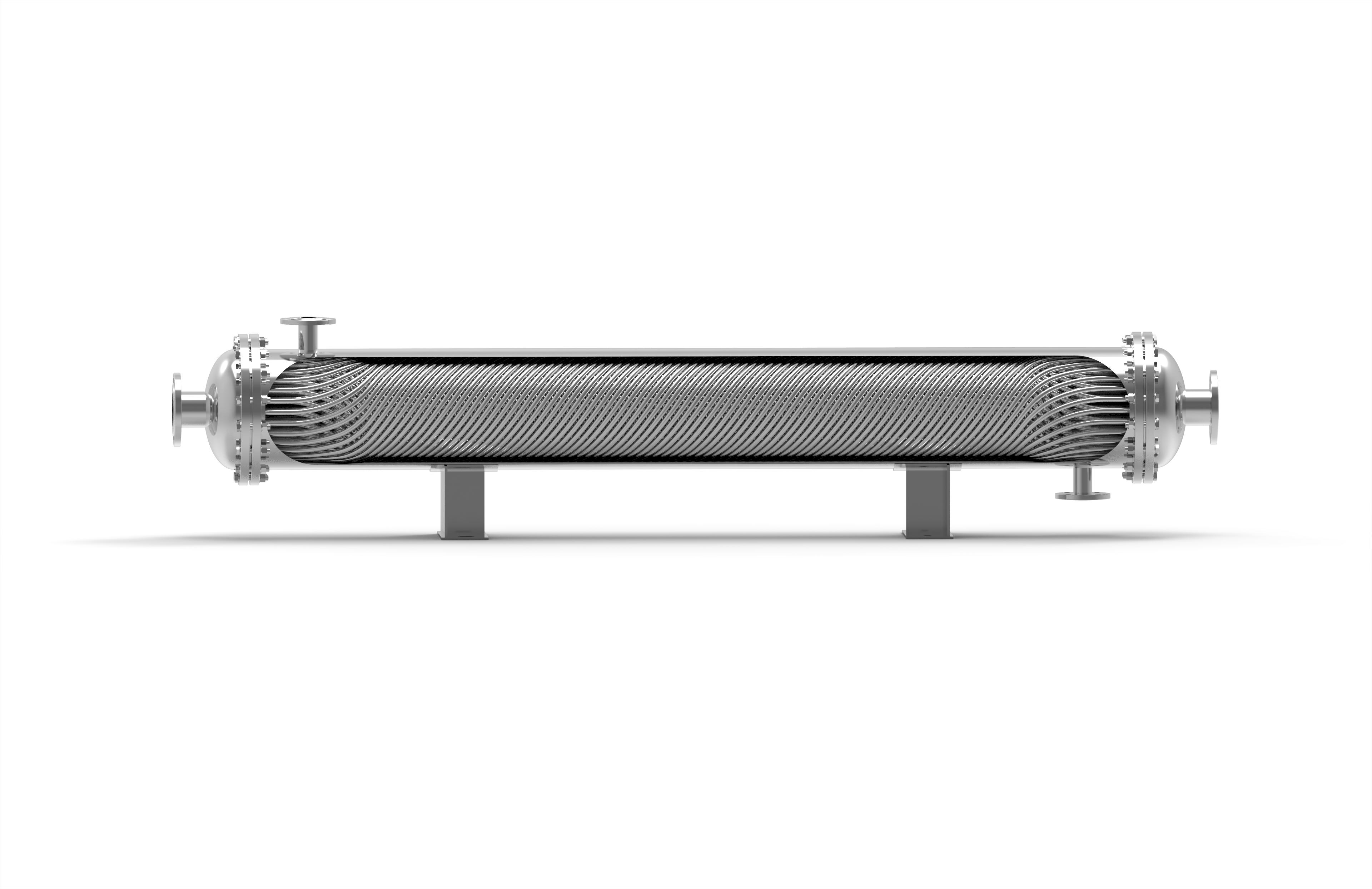 20m²缠绕式螺旋管换热器压力容器设计资料含三维SW+CAD+说明书