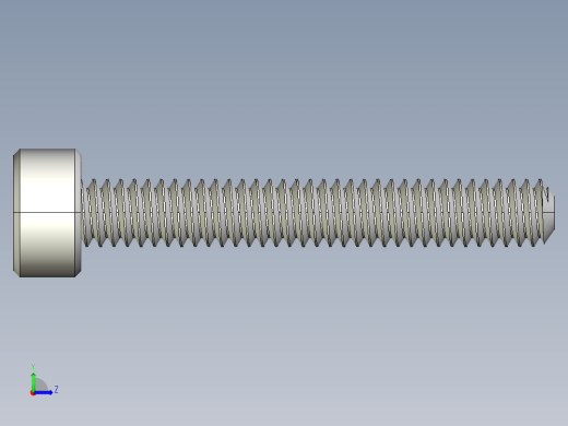 M2 x 0.4mm Thread 14mm LONG SOCKET HEAD CAP SCREW.IGS左视缩略图