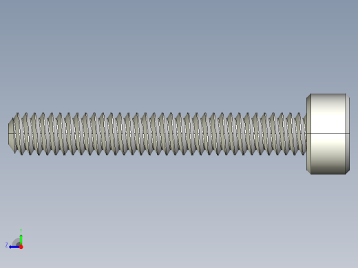 M2 x 0.4mm Thread 14mm LONG SOCKET HEAD CAP SCREW.IGS右视缩略图