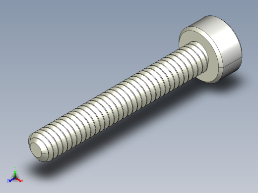 M2 x 0.4mm Thread 14mm LONG SOCKET HEAD CAP SCREW.IGS正等轴测缩略图