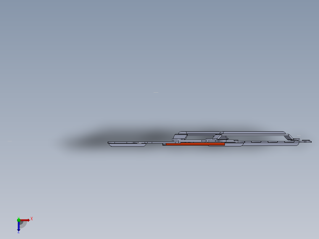 沙发伸缩机构俯视图