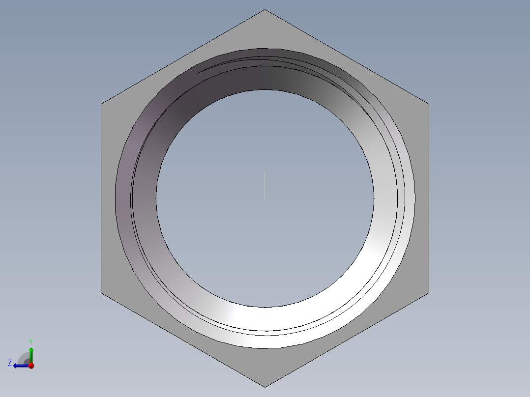 转接头-内外丝等径 DN20右视图
