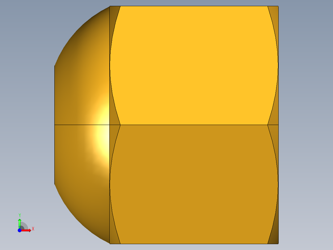 扩口式工业通用硬管接头Cap Nut 640F-4前视图