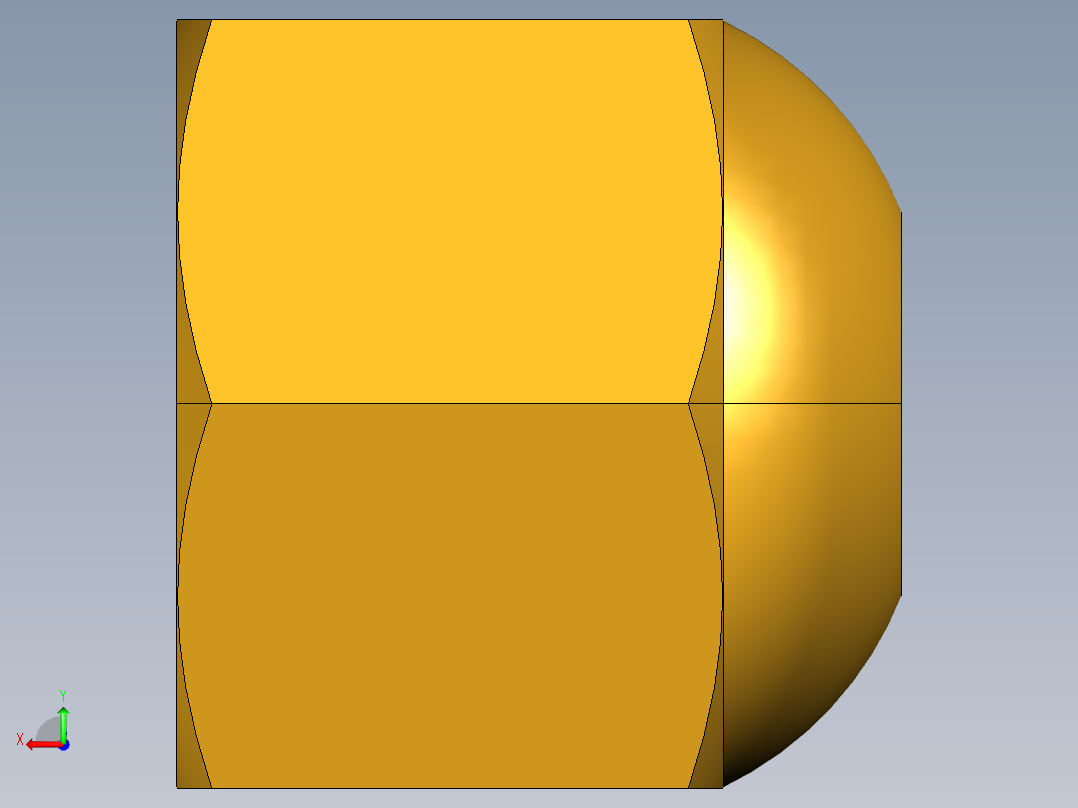 扩口式工业通用硬管接头Cap Nut 640F-4后视图