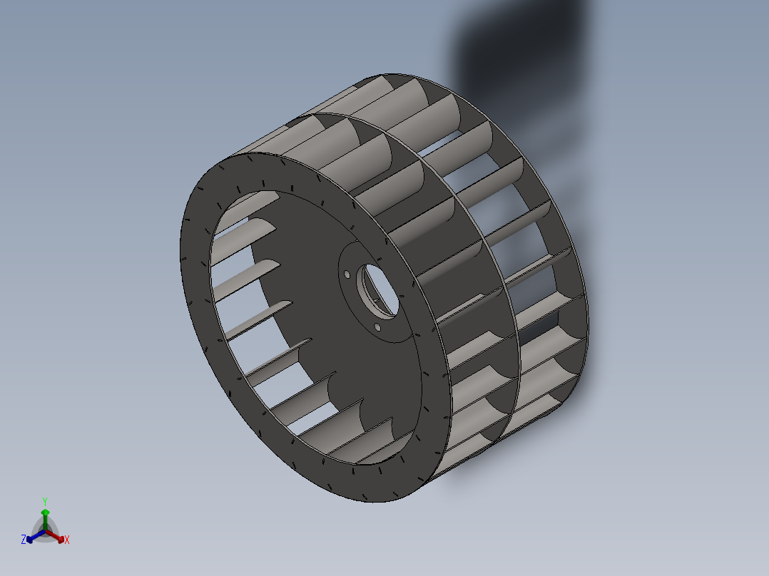 鼓风机正等轴测图