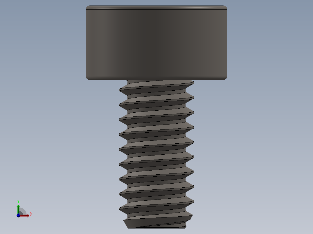 Screw_DIN_912_M2x4F_A2.SLDPRT公制内六角螺钉前视图
