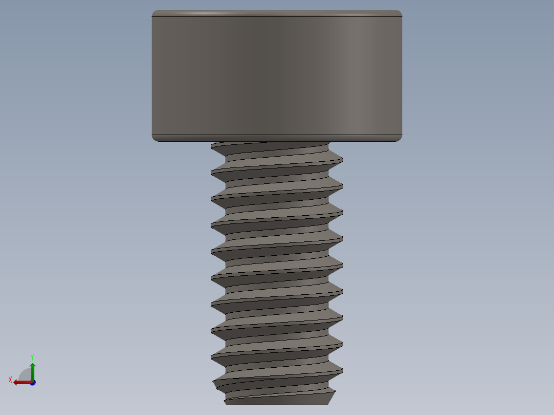 Screw_DIN_912_M2x4F_A2.SLDPRT公制内六角螺钉后视图