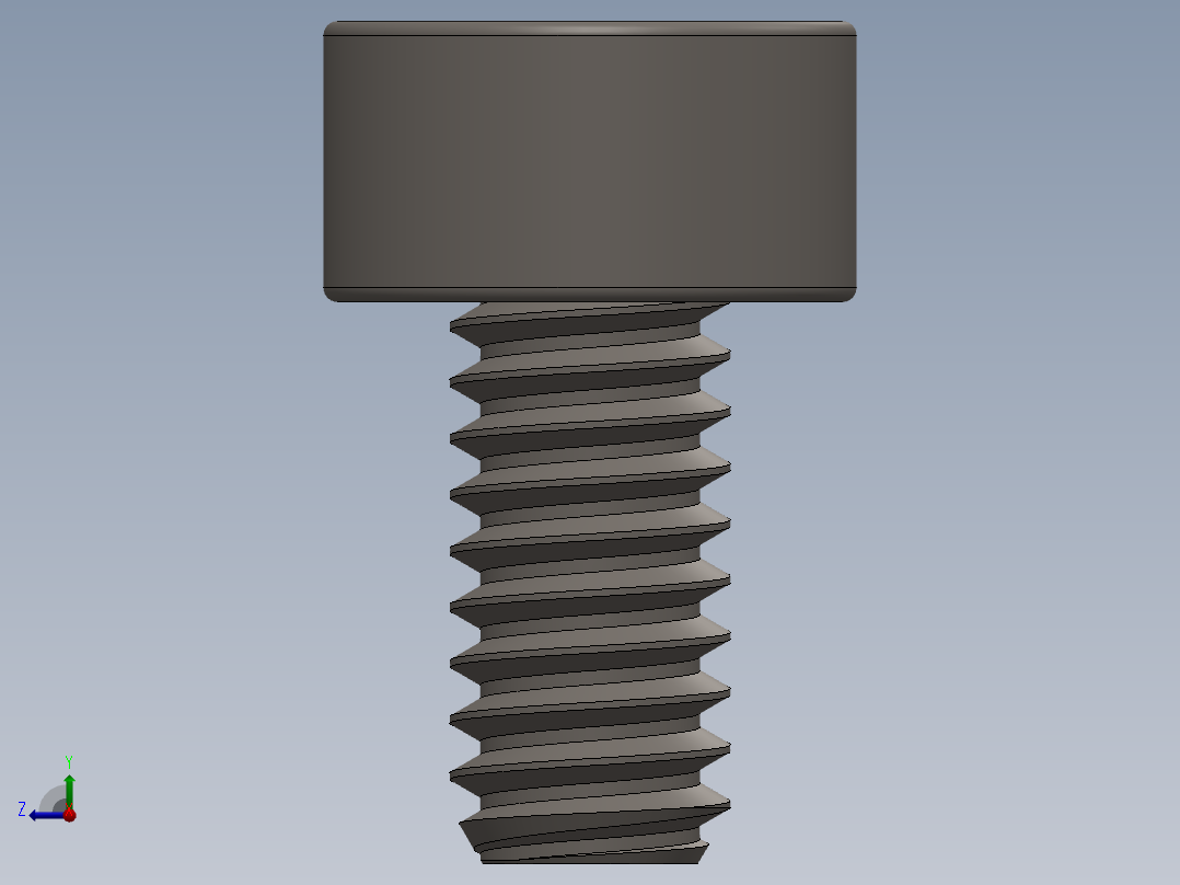 Screw_DIN_912_M2x4F_A2.SLDPRT公制内六角螺钉右视图