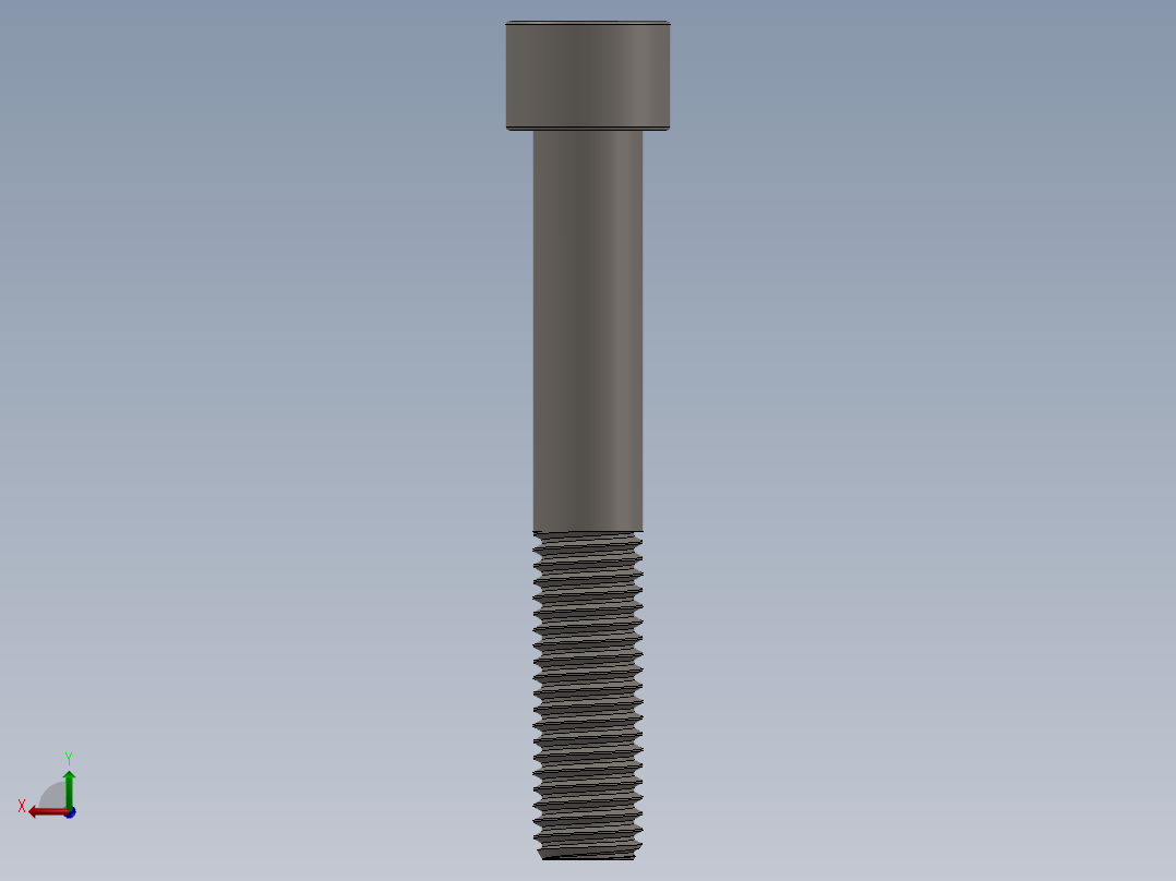 Screw_DIN_912_M12x80_A2.SLDPRT公制内六角螺钉后视图