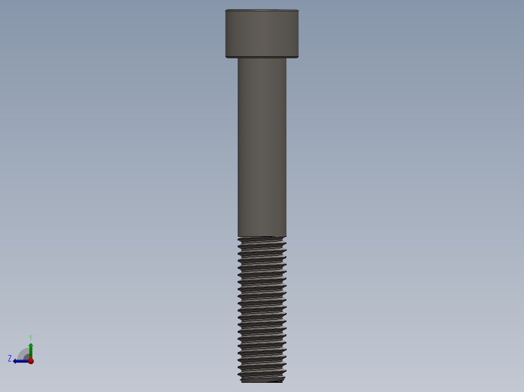 Screw_DIN_912_M12x80_A2.SLDPRT公制内六角螺钉右视图