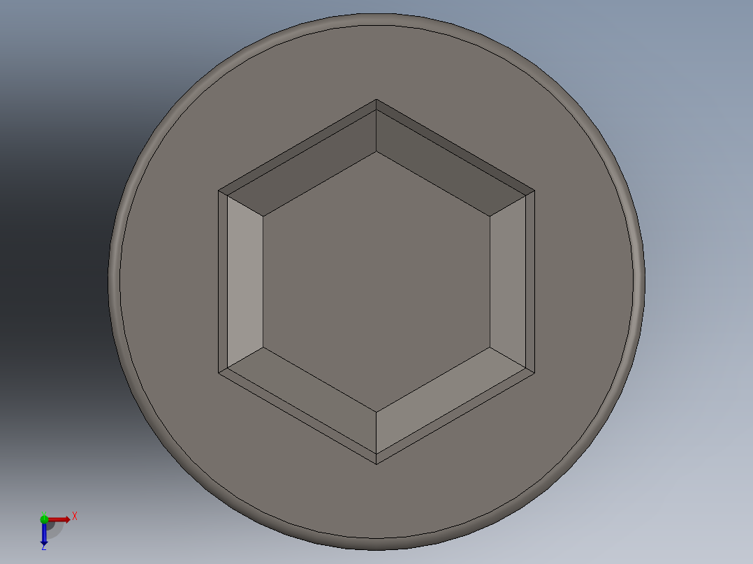 Screw_DIN_912_M12x80_A2.SLDPRT公制内六角螺钉俯视图