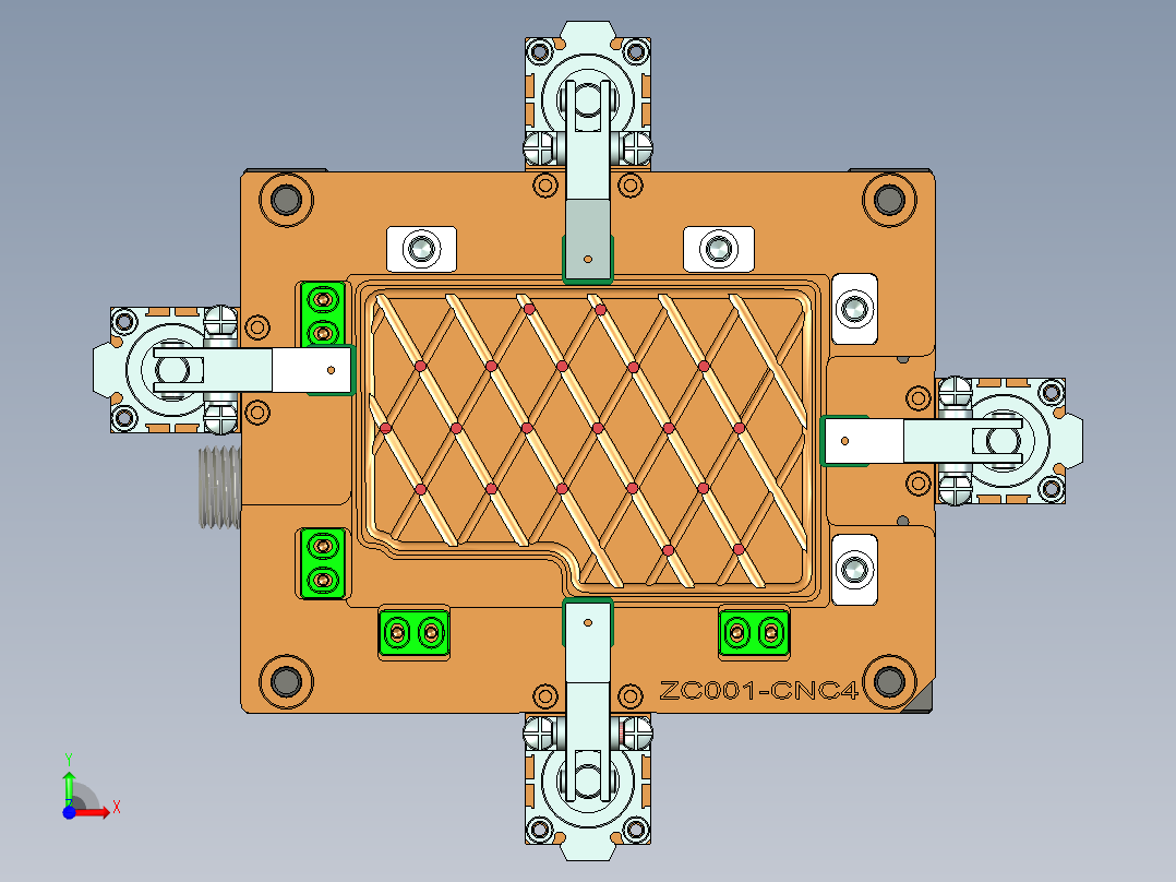 ZC001-笔记本CNC工装夹具三维模型CNC4-191216前视图