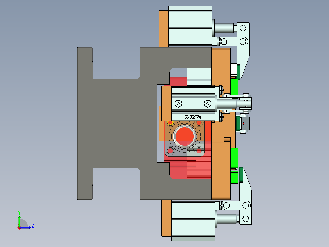 ZC001-笔记本CNC工装夹具三维模型CNC4-191216左视图