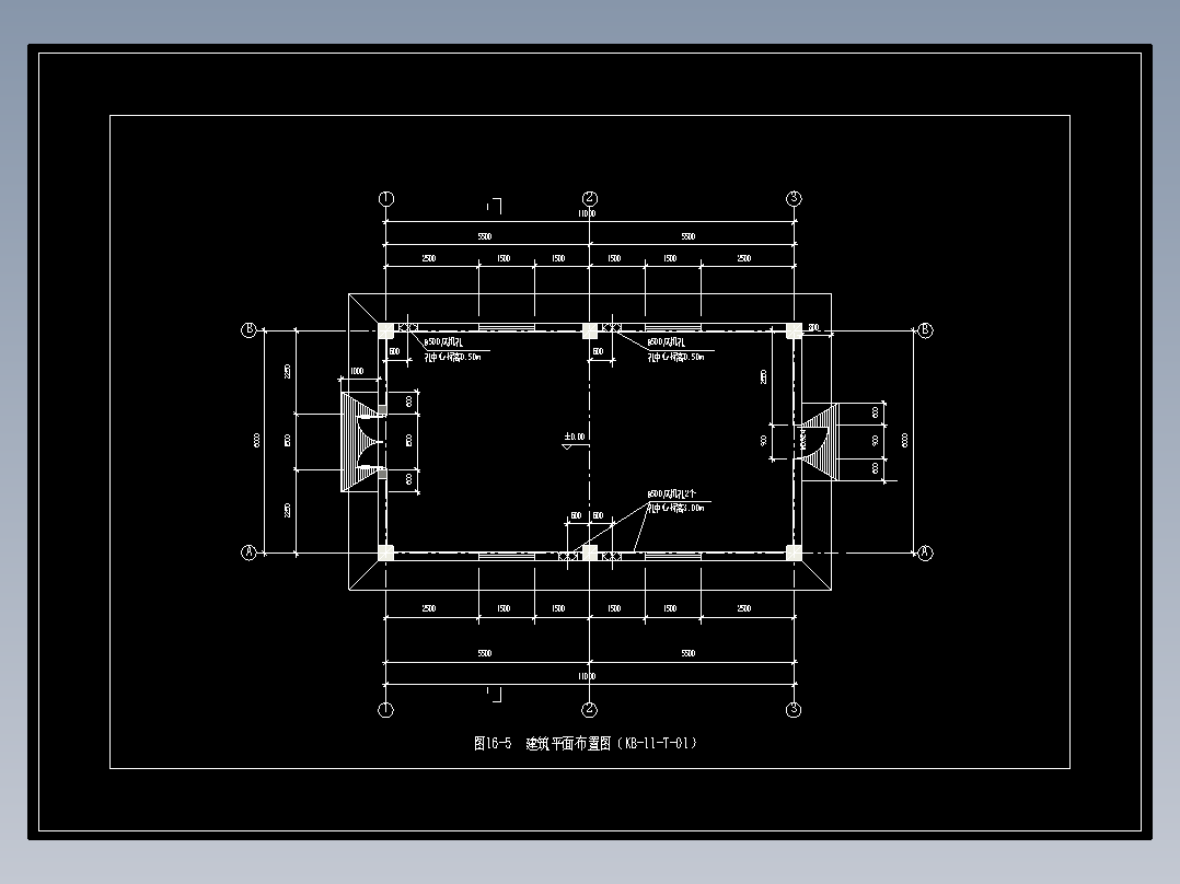 图16-5  建筑平面布置图（KB-11-T-01）