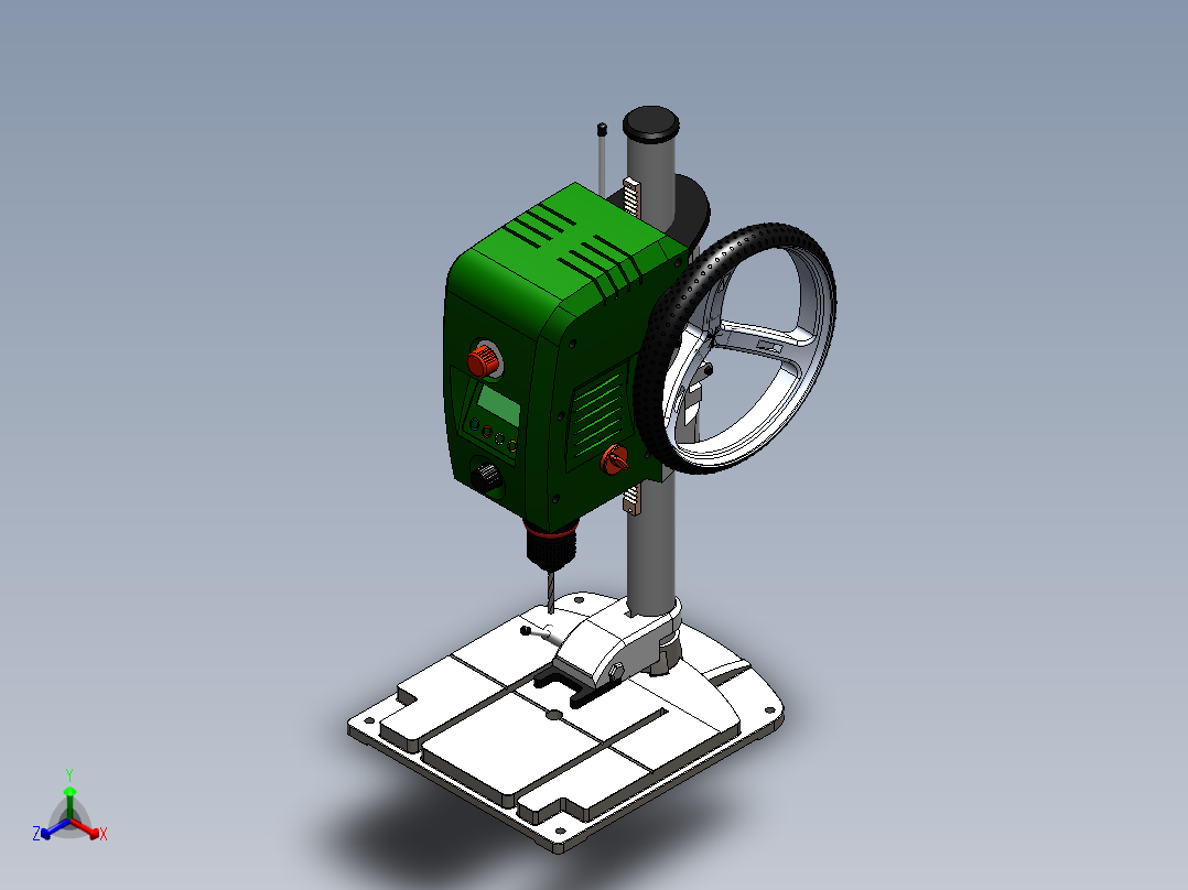 电钻正等轴测图