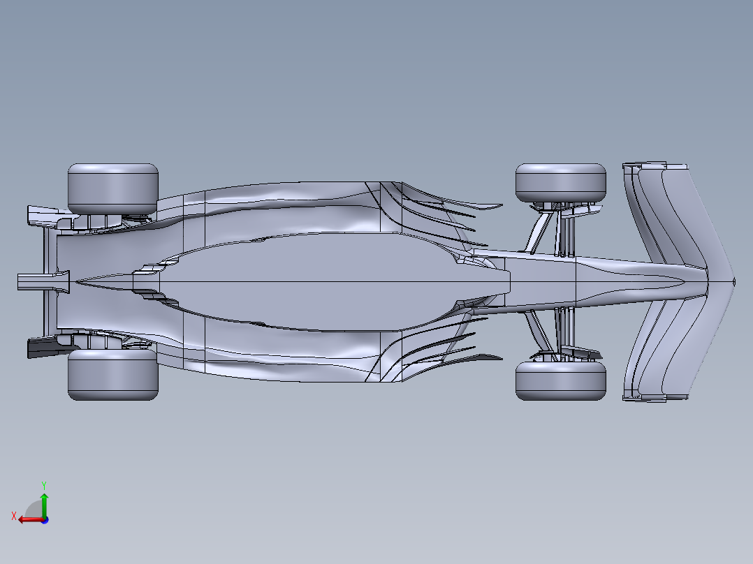 一级方程式赛车后视图