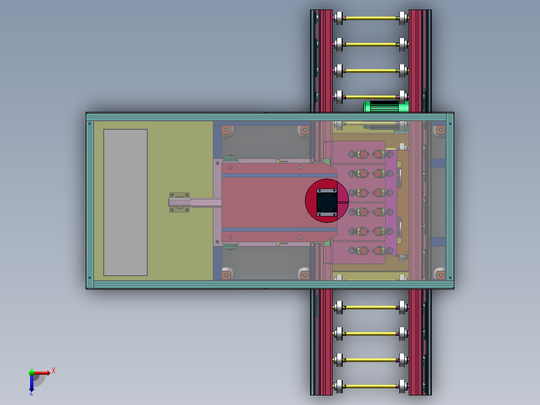 流水线螺栓拧紧设备俯视图
