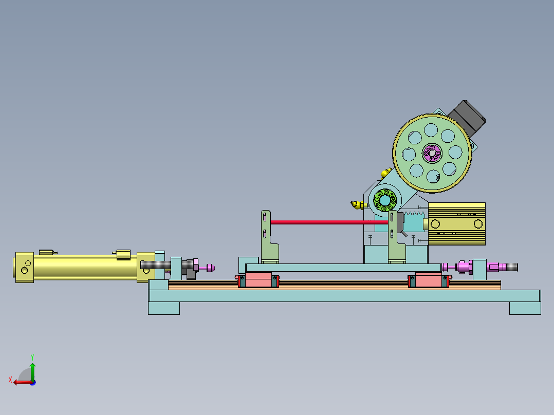 砂轮自动抛光机构后视图