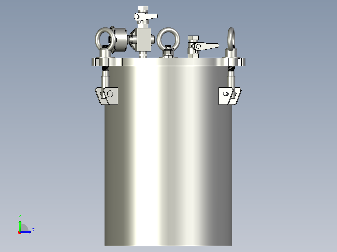 2L压力桶左视图