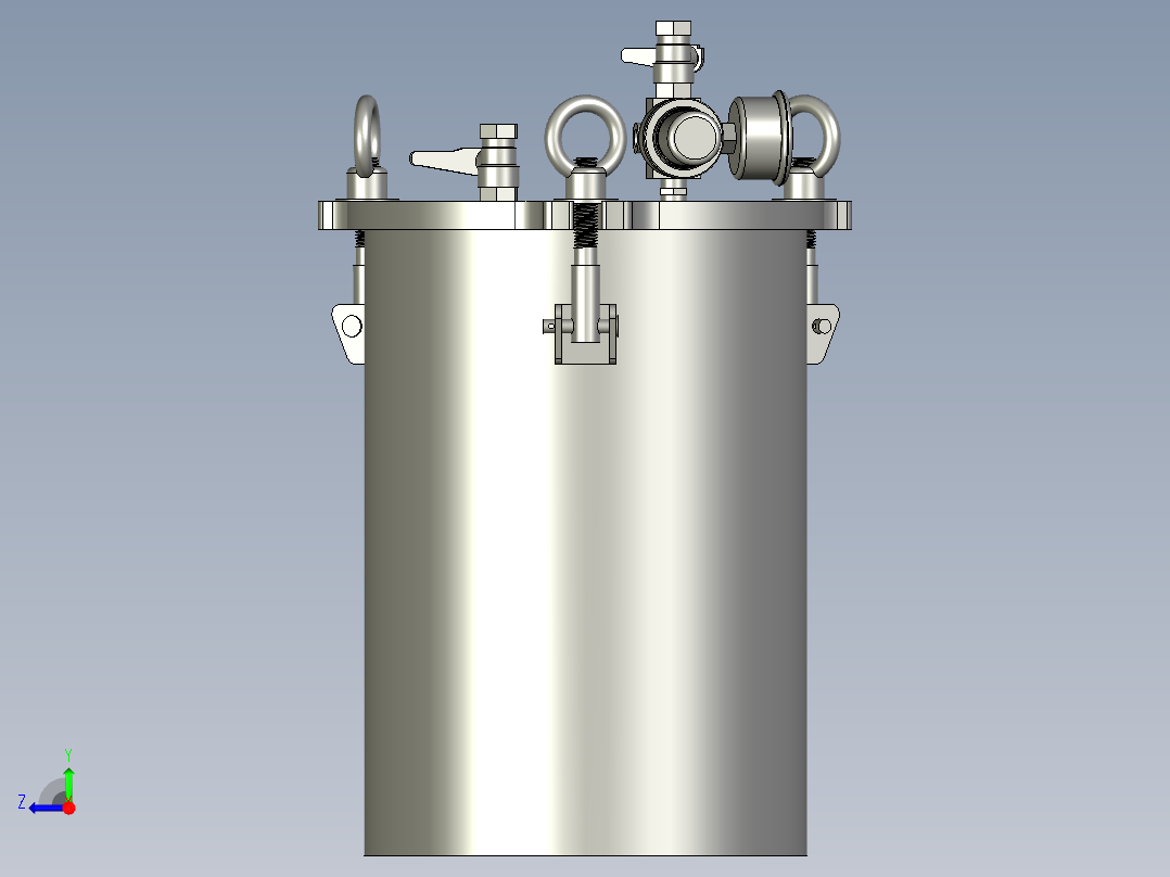 2L压力桶右视图