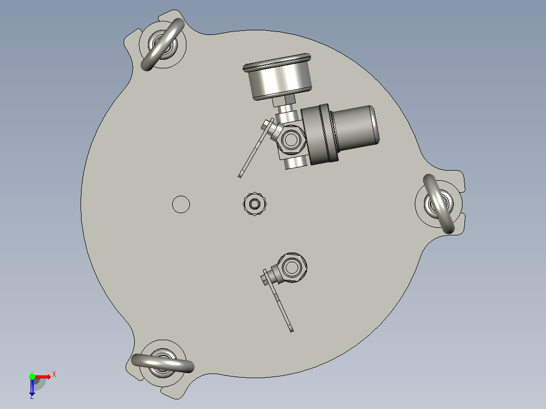 2L压力桶俯视图
