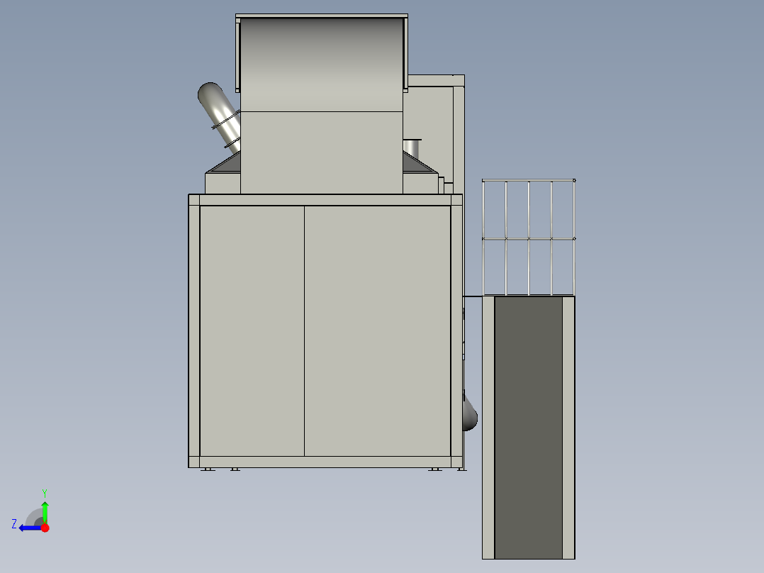 密封性强蓄热式催化燃烧装置右视图