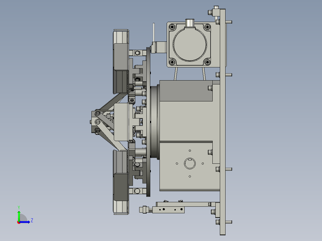 XM-02-01转台组件左视图