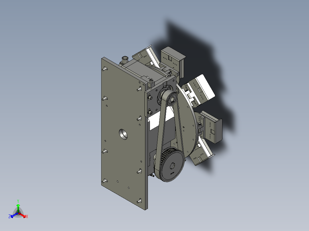 XM-02-01转台组件正等轴测图