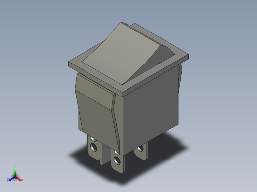 IO开关KCD4_15A_250V正等轴测缩略图