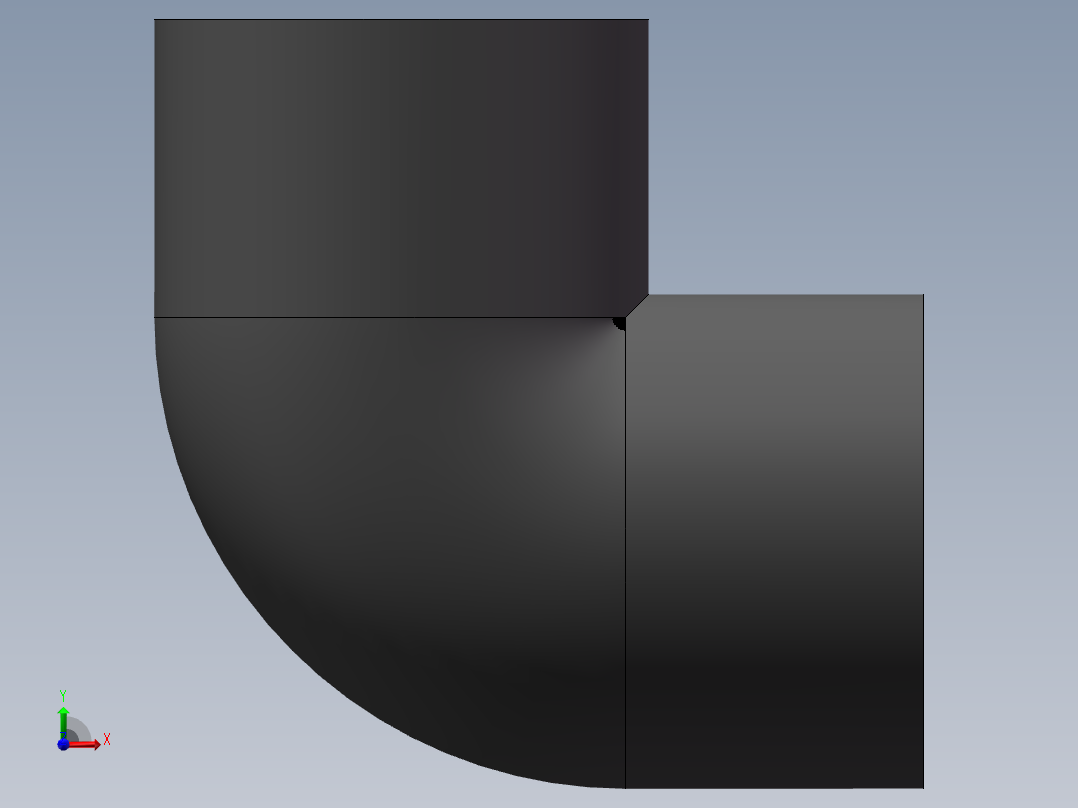 90°弯头-UPVC DN15-DN400前视图