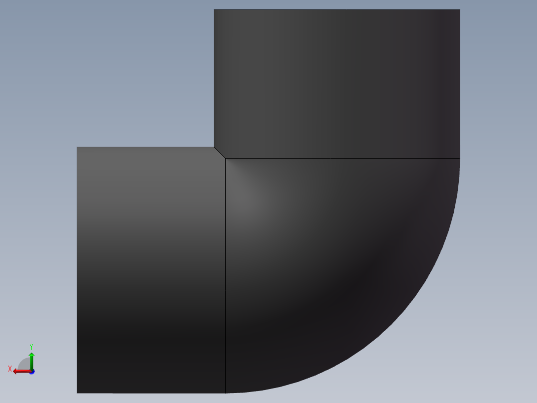 90°弯头-UPVC DN15-DN400后视图