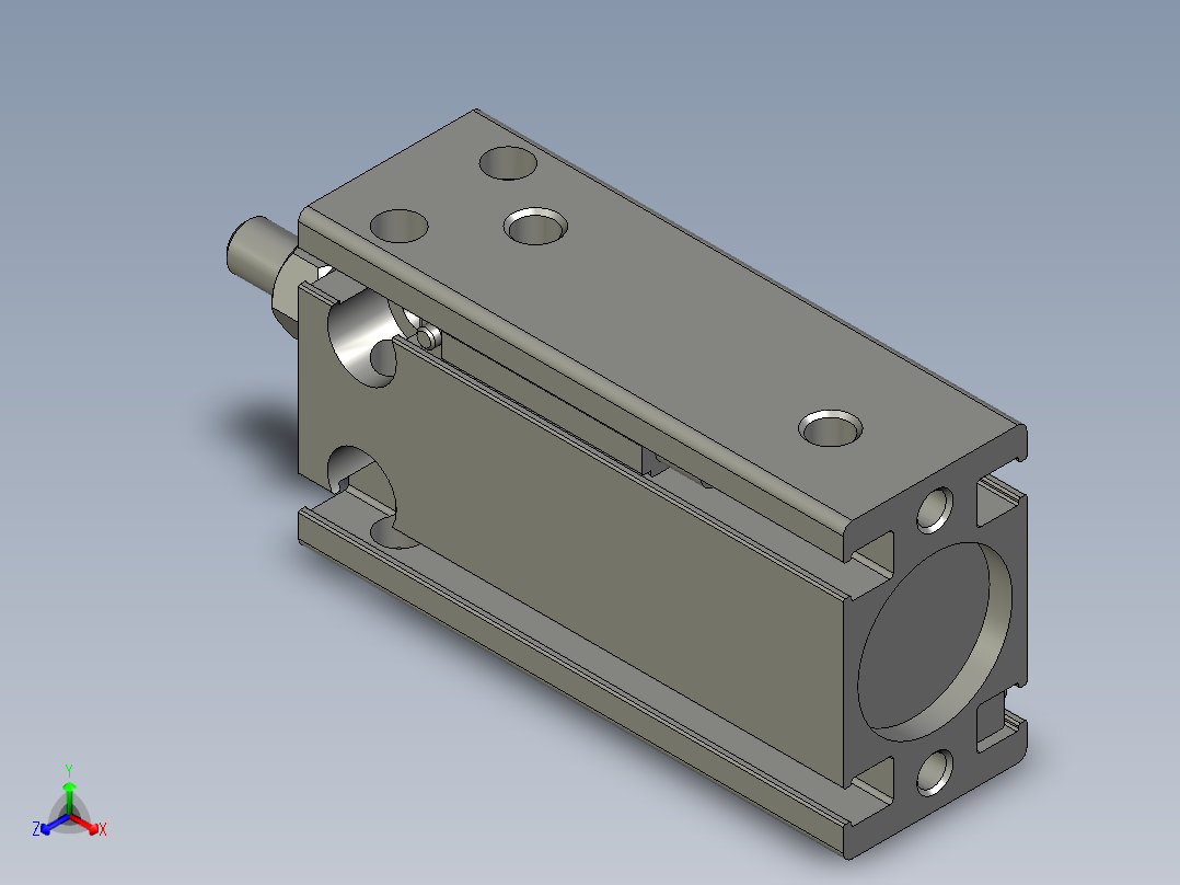 气缸MD16x20S+CS1-G-2正等轴测图
