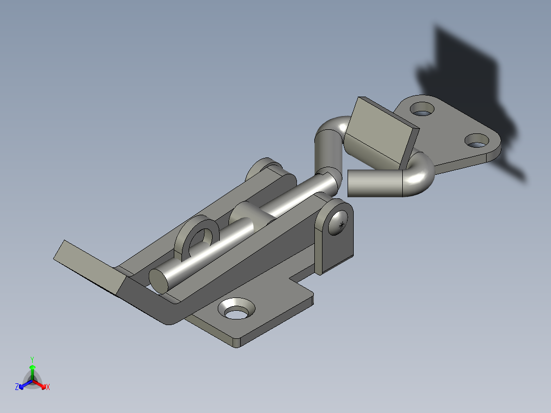搭扣PGTA-75-95-S-B正等轴测图