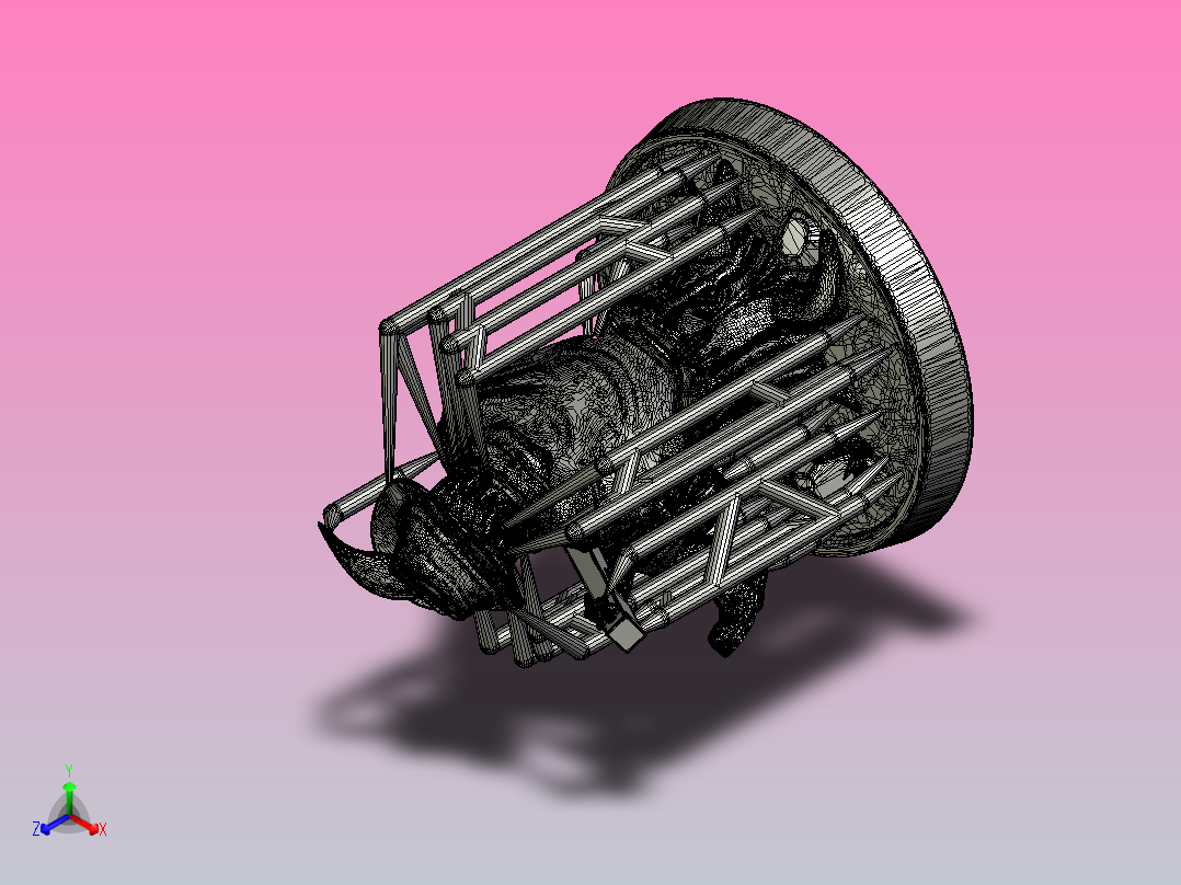 自由3D模型主视图
