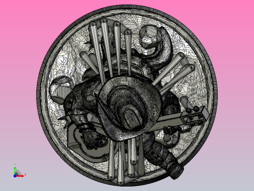 自由3D模型前视缩略图