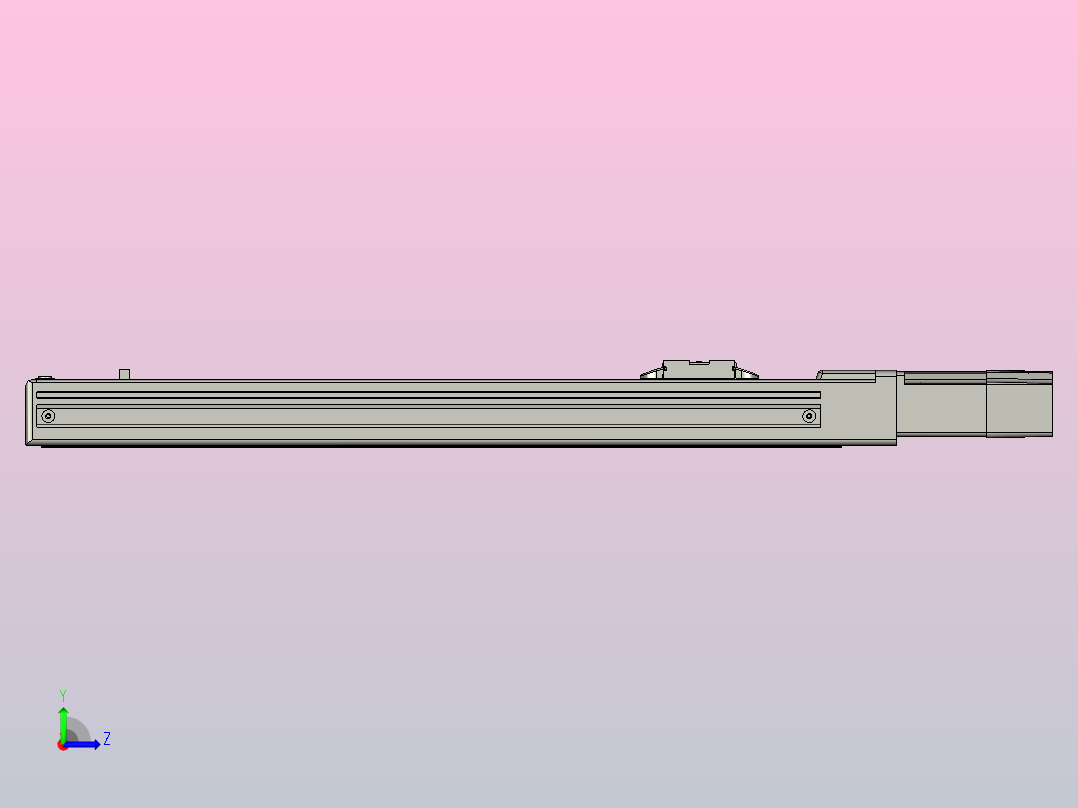 SYS5-350-BC滚珠花健、支撑座、滚珠丝杠、交叉导轨、直线模组.STEP左视图