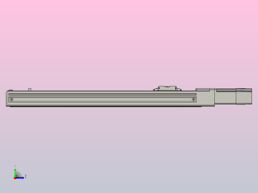 SYS5-350-BC滚珠花健、支撑座、滚珠丝杠、交叉导轨、直线模组.STEP左视缩略图