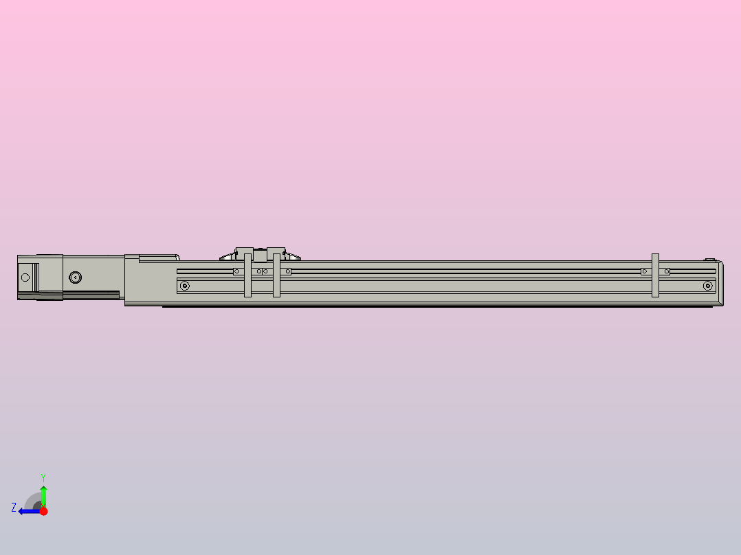 SYS5-350-BC滚珠花健、支撑座、滚珠丝杠、交叉导轨、直线模组.STEP右视图