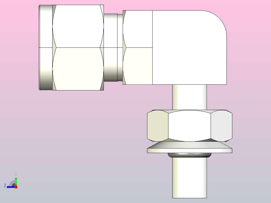 EGME-OG 可调向ISO 平行螺纹 接头[EGME12-4OG]右视图