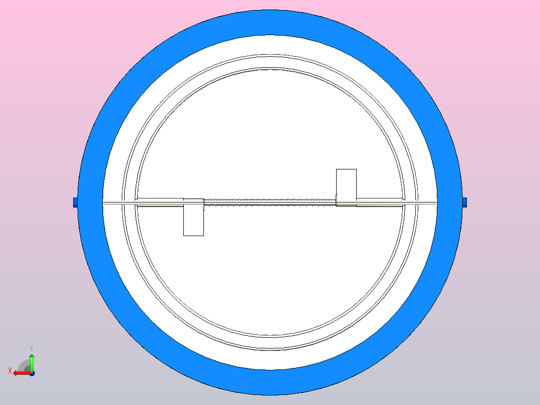 H76H╱Y╱F-PN1.0对夹双板止回阀[H76Y]600后视图