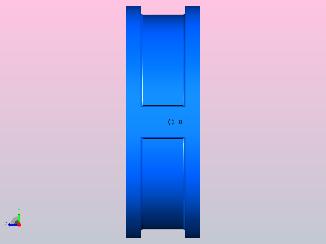 H76H╱Y╱F-PN1.0对夹双板止回阀[H76Y]600右视图